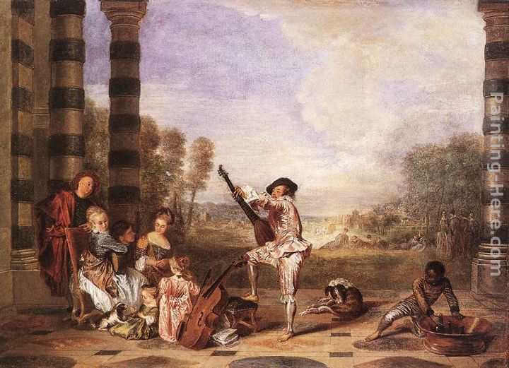 Les Charmes de la Vie painting - Jean-Antoine Watteau Les Charmes de la Vie art painting